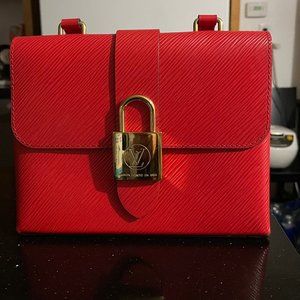 Louis Vuitton Epi Locky Shoulder Bag BB Red Leather